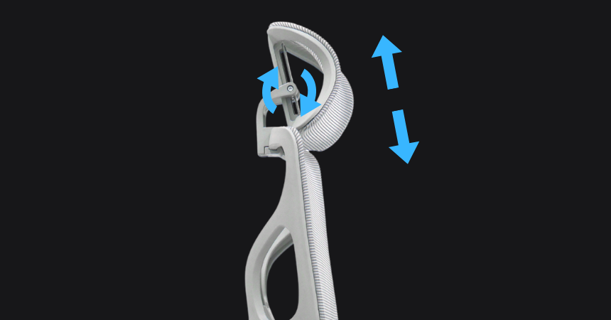 Regulowany zagłówek 2D fotela BIONIC AIR